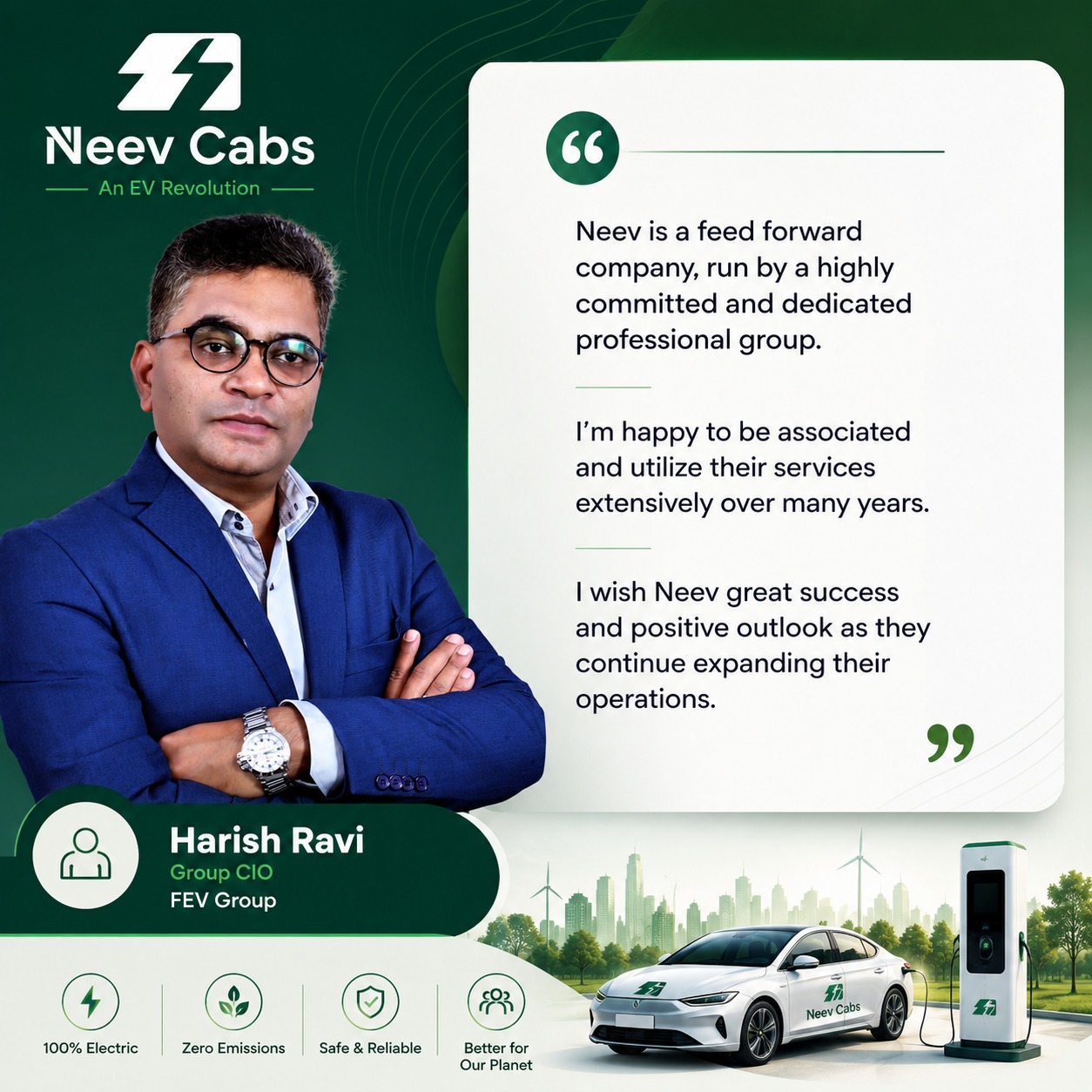 Testimonial from Harish Ravi